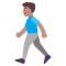 Man Walking- Medium Skin Tone emoji on Microsoft